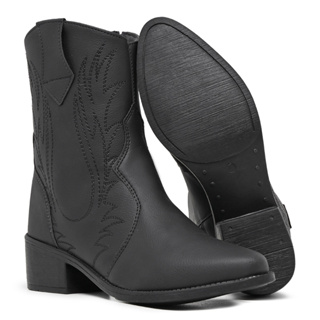 Bota Ana Castela Country Western Zature Texana Bordada Ultra Conforto Blogueira Leve Macia