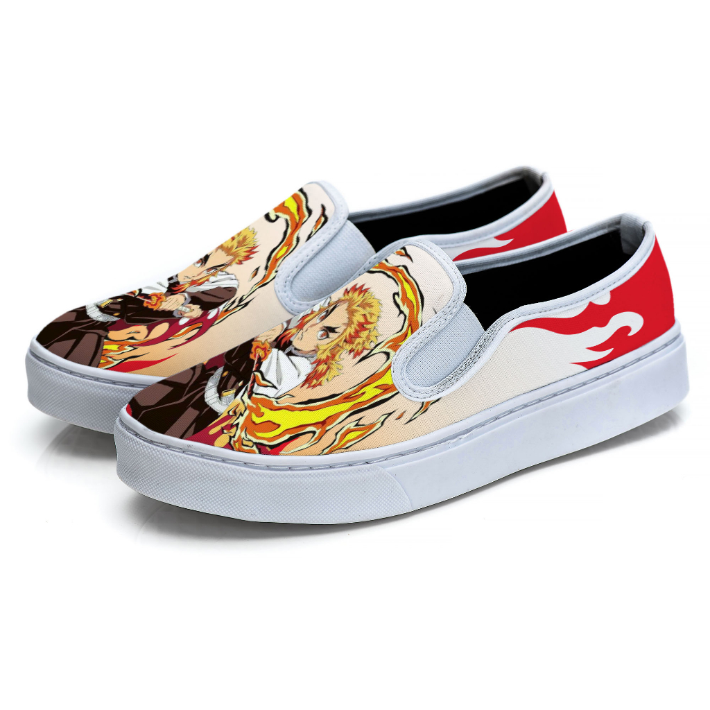 Tenis Slip On Anime Demon Slayer Rengoku Pronta Entrega