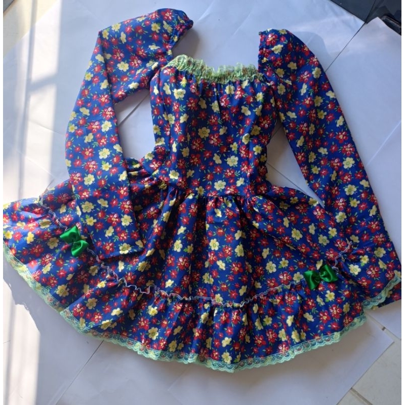 vestido adulto junino são João quadrilha