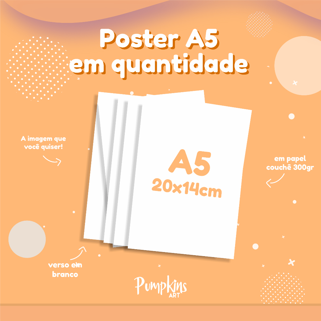 Pôster A5 Personalizado - Em Quantidade / Holográfico - Glitter