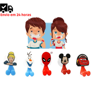 Porta Escova de Dente Infantil com Ventosa Ideal para Vidros e Paredes