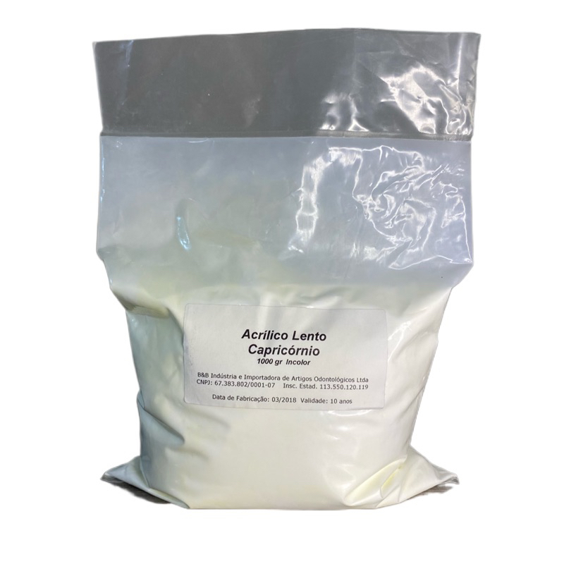 Resina Acrílica Termopolimerizável Incolor 1 kilo Em Pó | Shopee Brasil