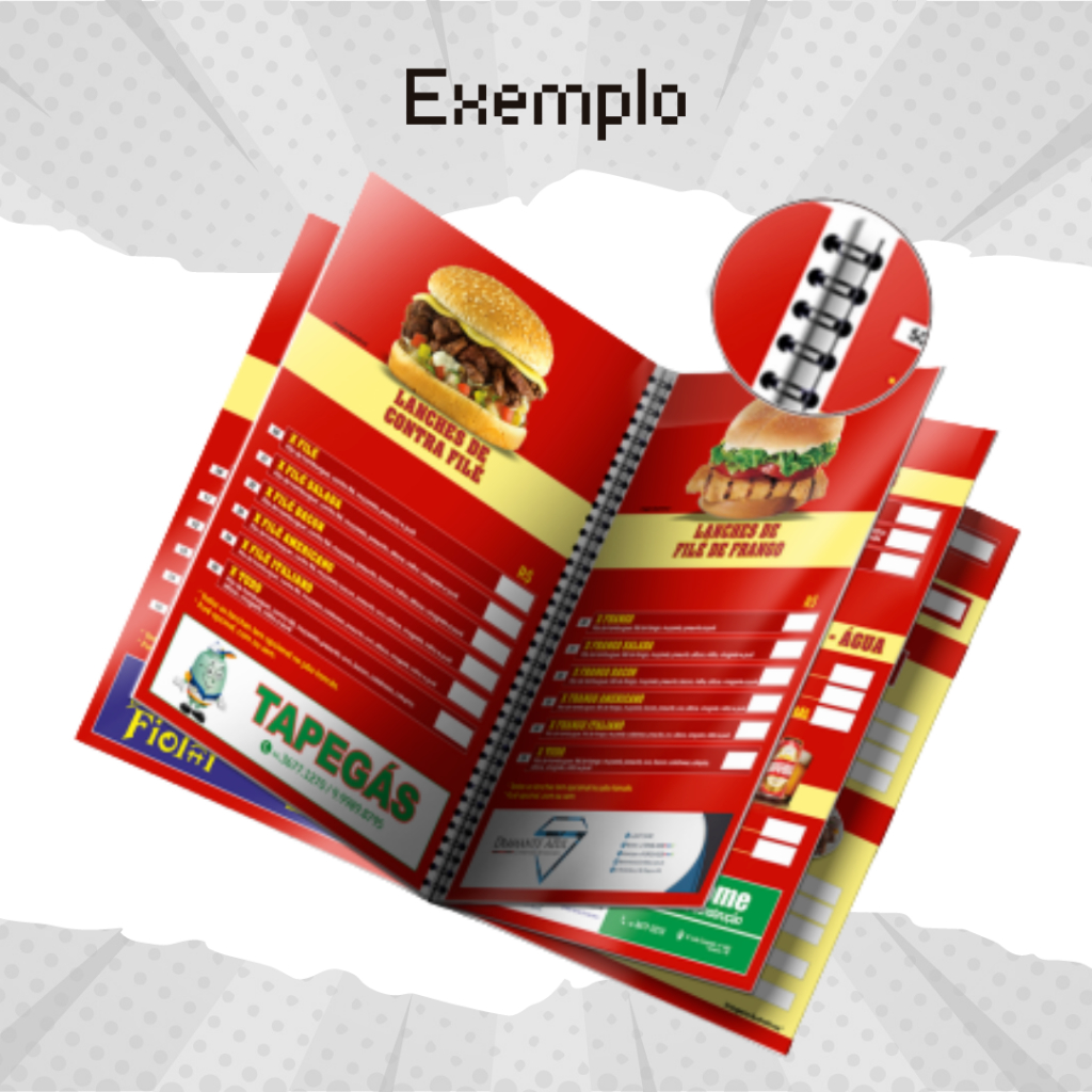 Cardápio Personalizado Restaurante, Lanchonete, Pizzaria, Hamburgueria, Cafeteria, Doceria e outros