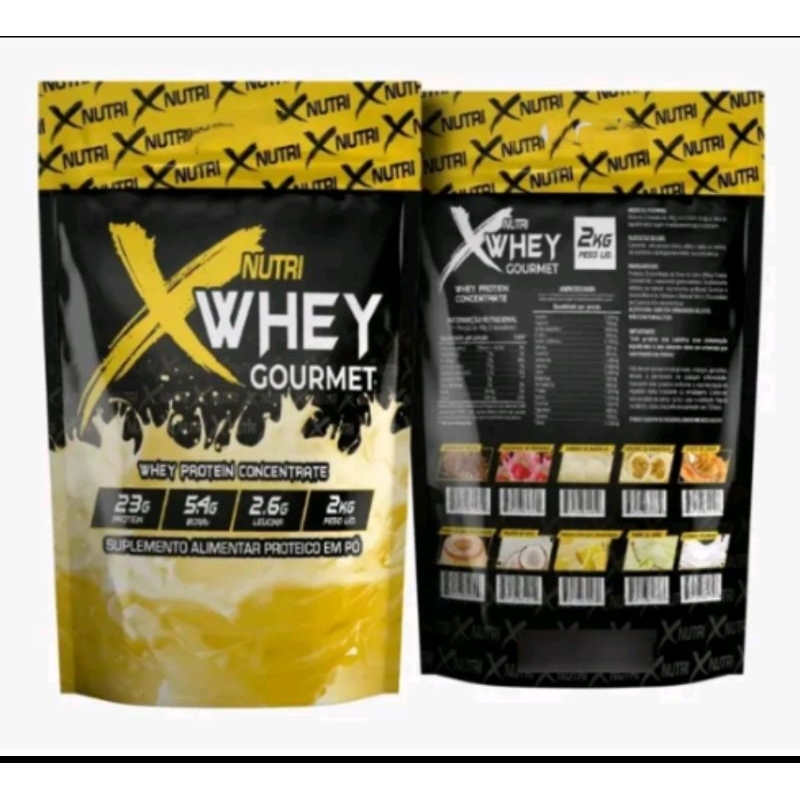 whey x nutri gurmet 2 kg suplemento em pó concentrado