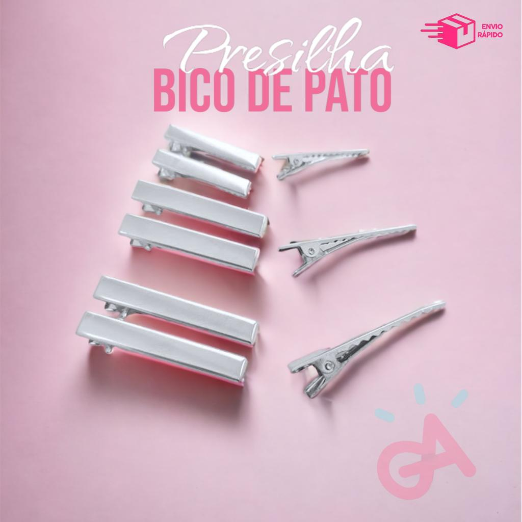 25 Unidades De Presilha Bico De Pato Quadrado Para Cabelos - Com Dente