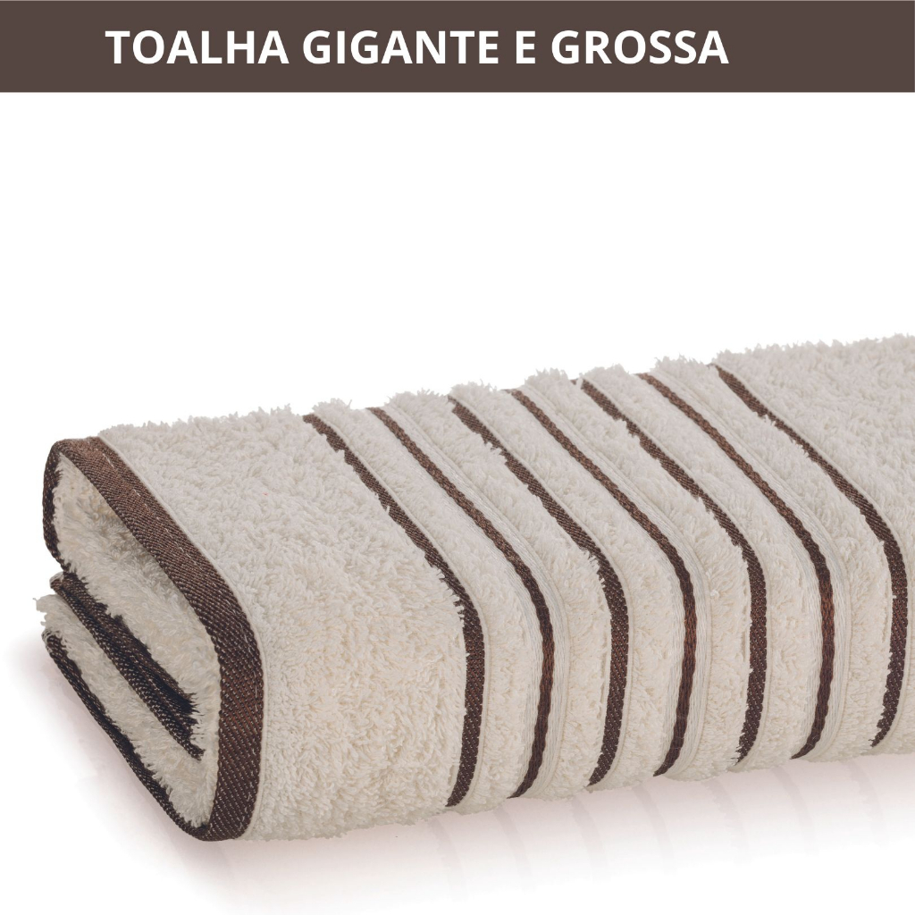Toalha de Banho 80x150 Grossa 515g Super Macia e Absorção Amsterdã