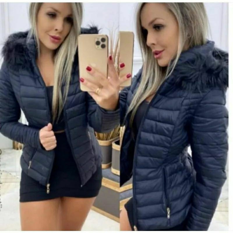 Jaqueta Puffer Marinho em Oferta