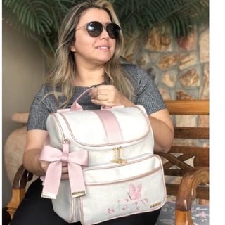 Mochila Maternidade 2x1 Personalizada Menina e menino Blessy baby