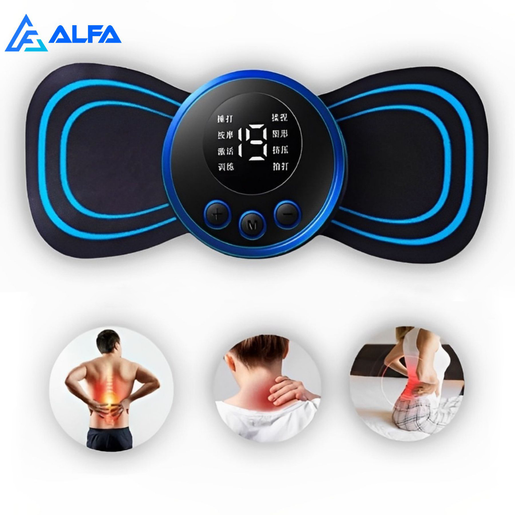 Mini Massageador de Cervical Elétrico Portátil EMS Alivia Dores Corpo Pescoço