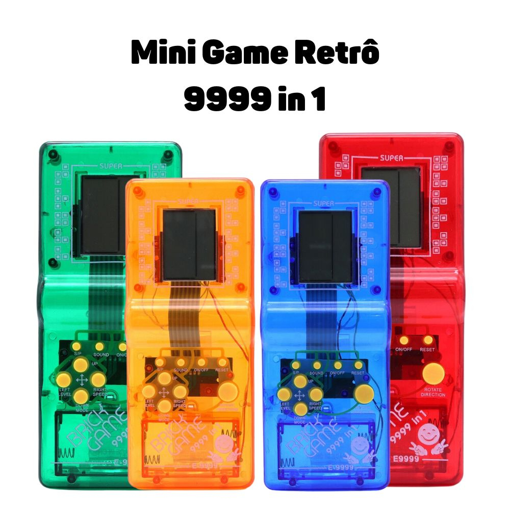 Kit 3 Mini Game De Bolso 9999 Retro Portatil