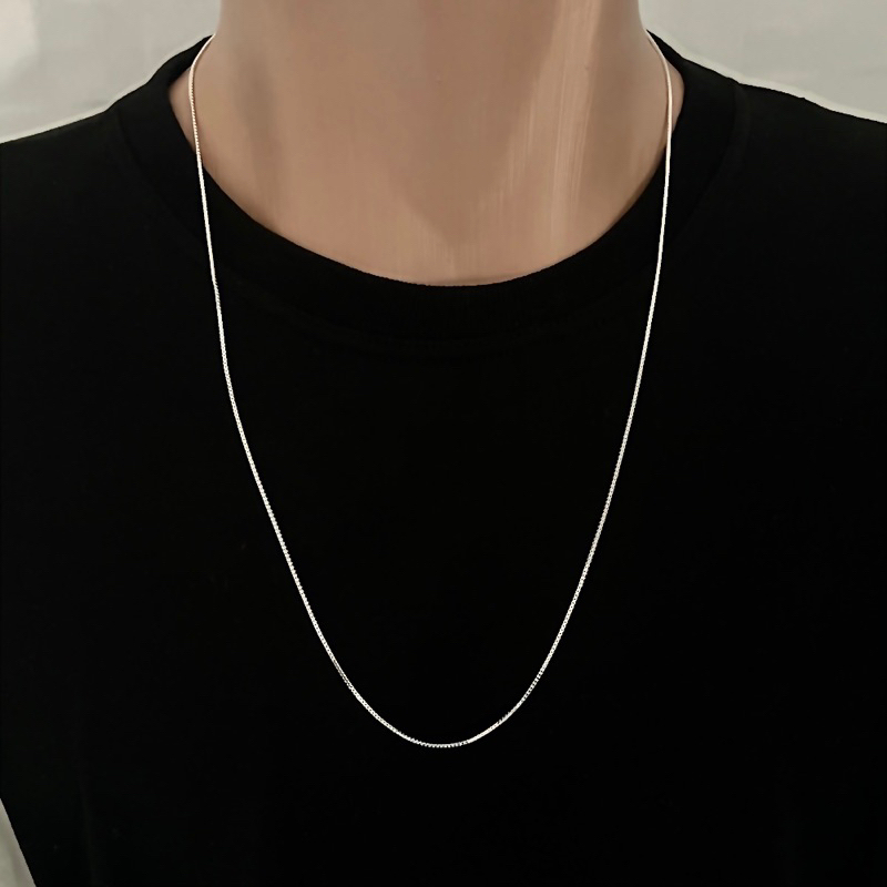 Cordão Correntinha Prata Banhada 925 1mm Fina 60cm 70cm