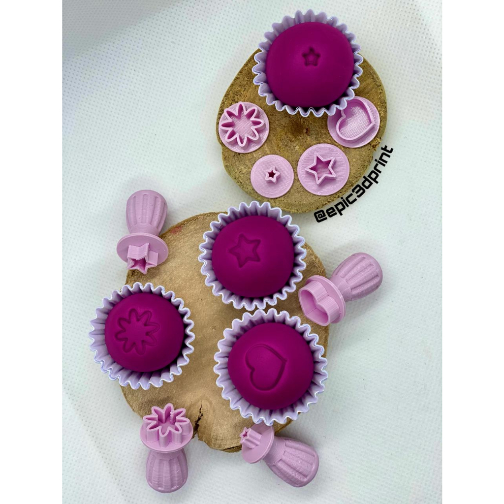 Kit carimbos para brigadeiro confeitaria iniciantes com 4 pçs