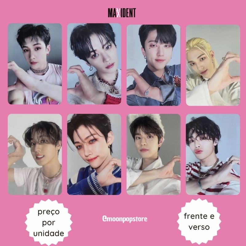 Photocard Kpop Stray Kids Maxident - VALOR POR UNIDADE- Fanmade
