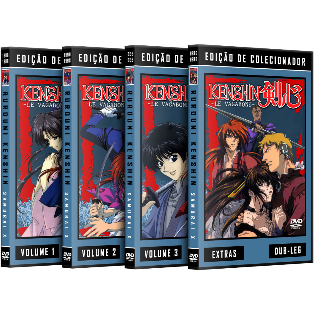 Samurai X (Rurouni Kenshin) Série completa + Ovas + Filme em DVD