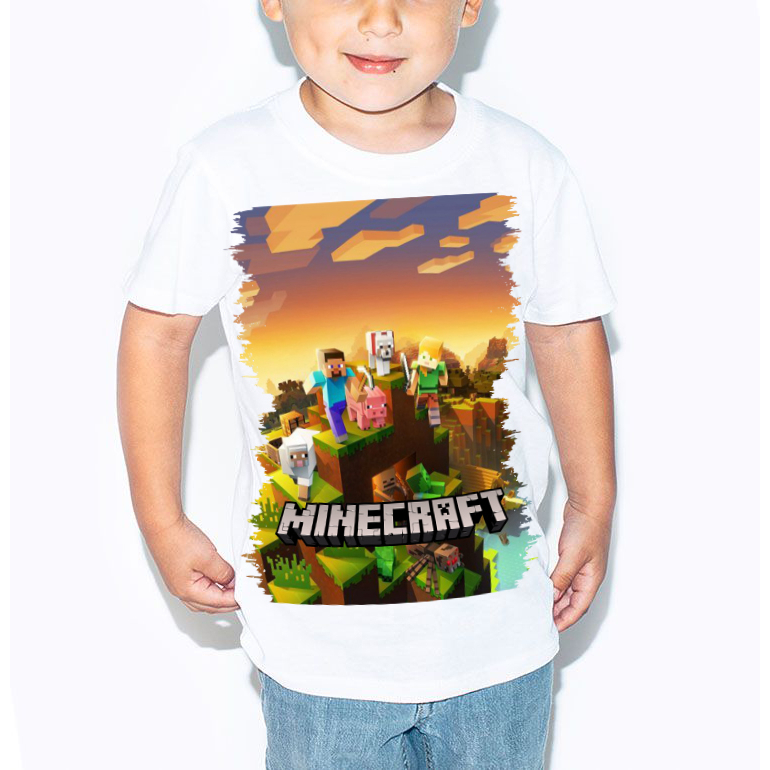 Minecraft 2021 Nova Crianças Dos Desenhos Animados Meninos Roupas