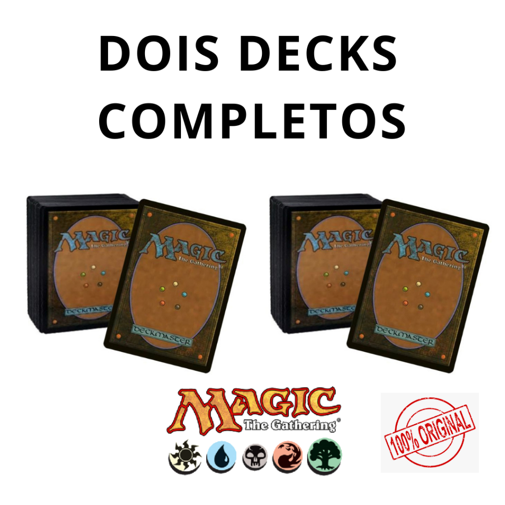 Dois decks Magic Original 40 cartas cada - Pronto pra jogar + Manual Regras