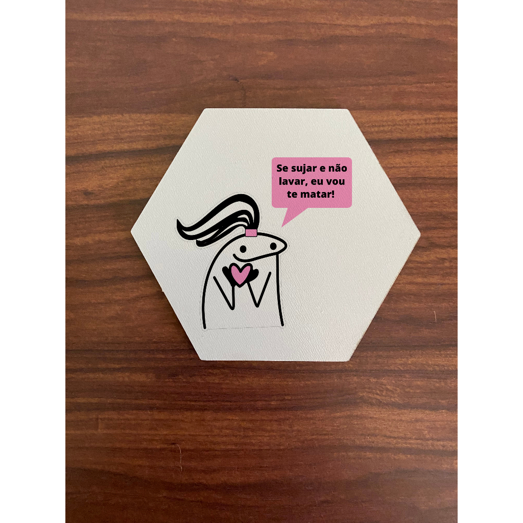PORTA COPO DE MDF PERSONALIZADO - "SE SUJAR E NÃO LAVAR..."