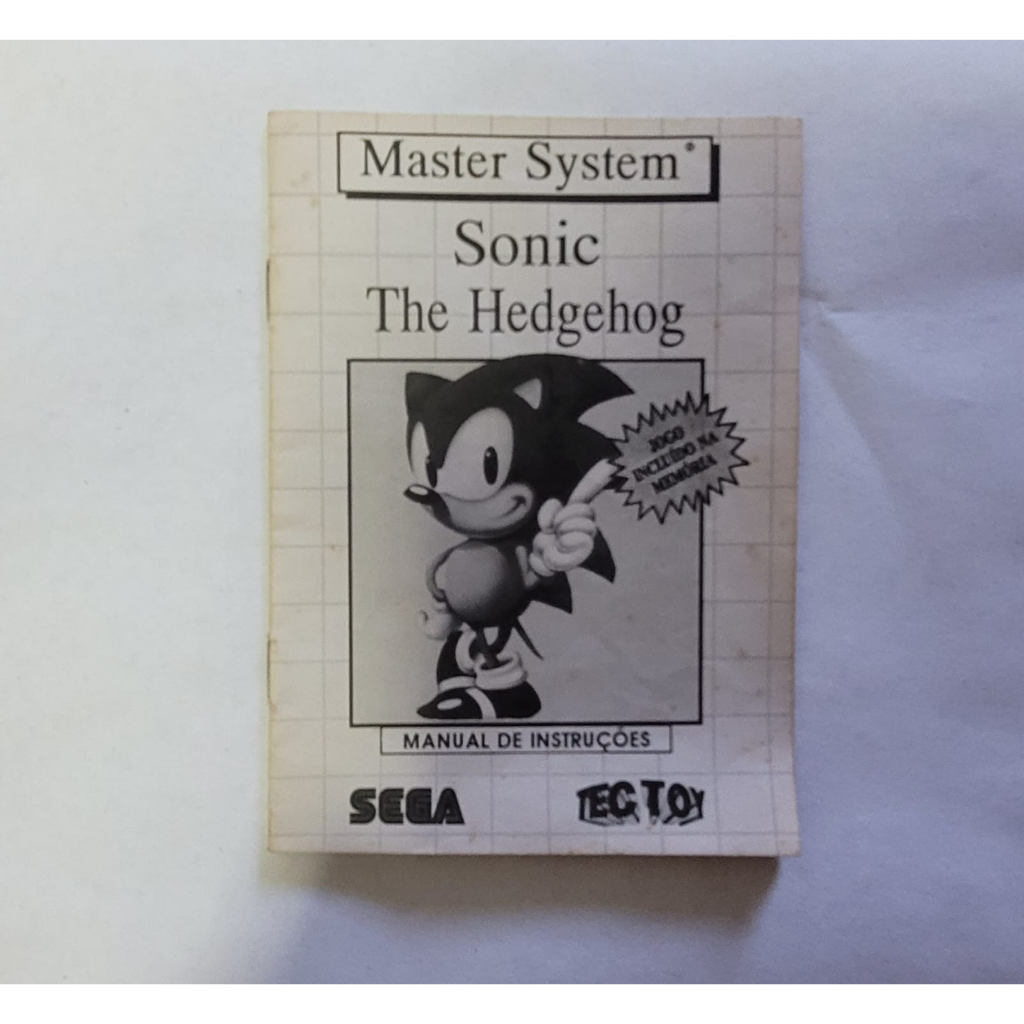 Manual de instruções do Sonic The Hedgehog Master System Compact ...