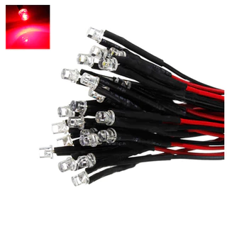 Led 5mm Alto Brilho Montado 90 vac/230 vac Fácil Instalação led cristal com fio + diodo+ resistor+termo retrátil alta qualidade.