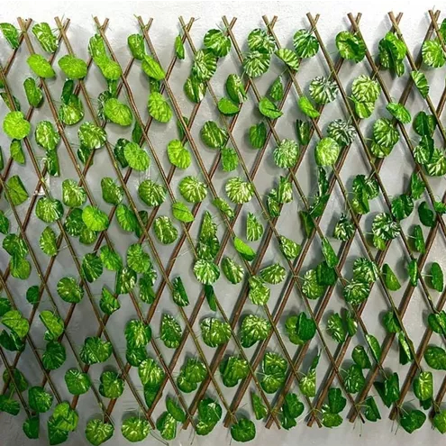 Treliça Jardim Vertical Madeira Plantas Permanentes Folhas Tamanhos ( G ) 2,5 X 0,85cm