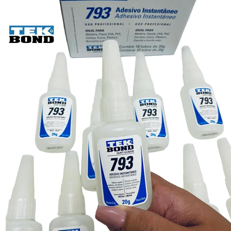 TEK BOND 793 725 Cola Instantânea Uso Profissional 20g Multiuso ...