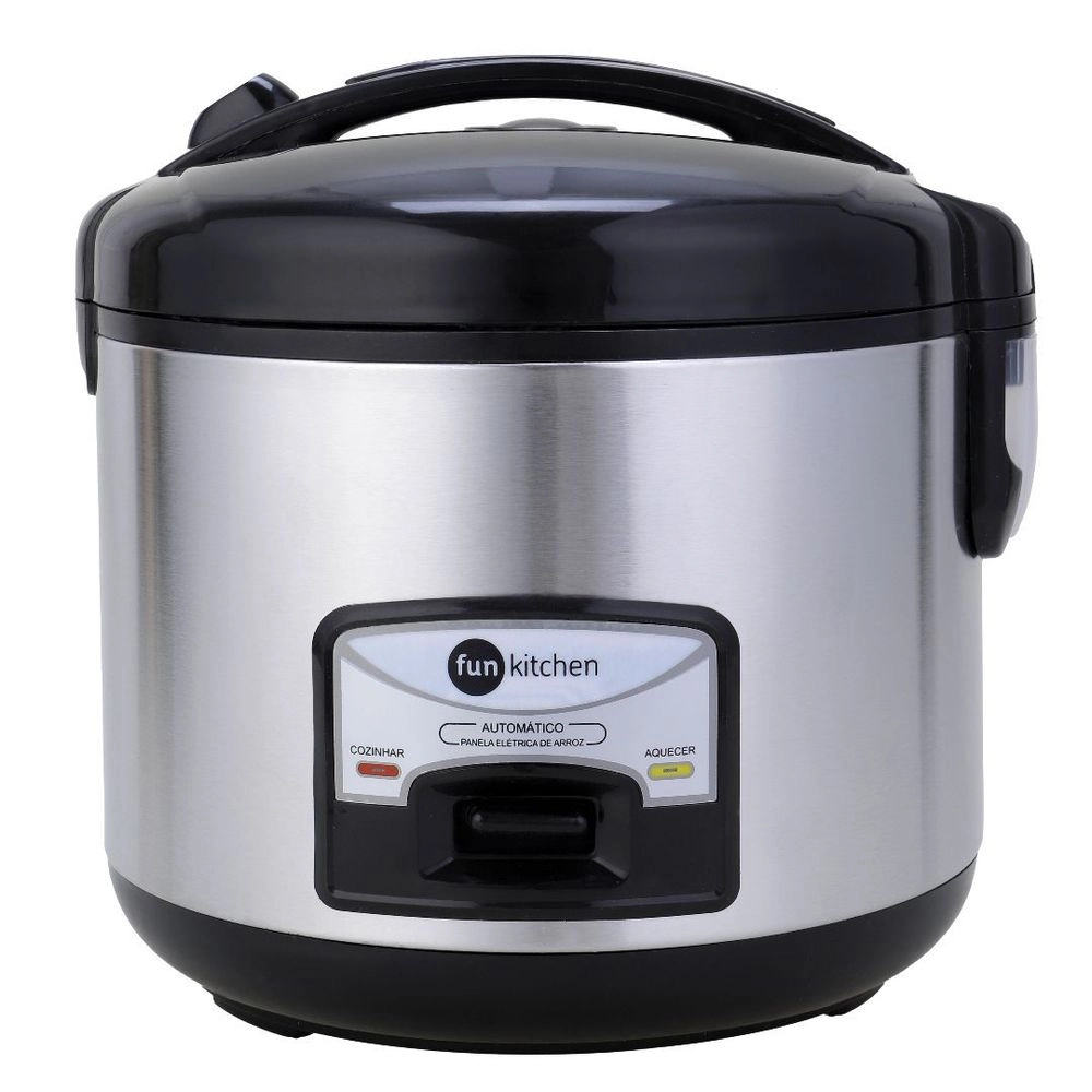 PANELA DE ARROZ ELETRICA 3L PRETO + INOX 110V - Fun Kitchen | Shopee Brasil