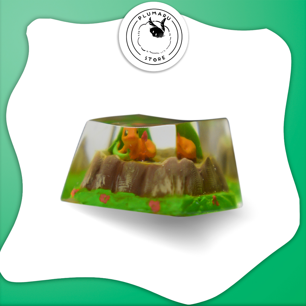 Tecla Pokémon Charmander - Para Teclado Mecânico - Keycap Artisan