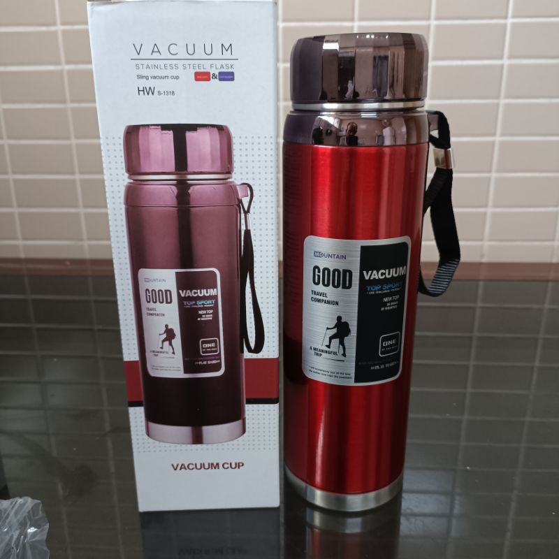 Garrafa Térmica Inox 1000ml 1Lt Camada Dupla 24hs
