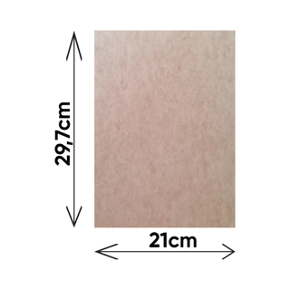 Chapa Mdf Cru 3mm Placa A4 21x29,7cm - 50 unidades