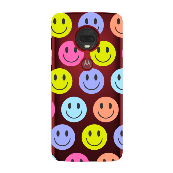 Capinha para Moto G7 Anti Impacto Personalizada - Smiles coloridos