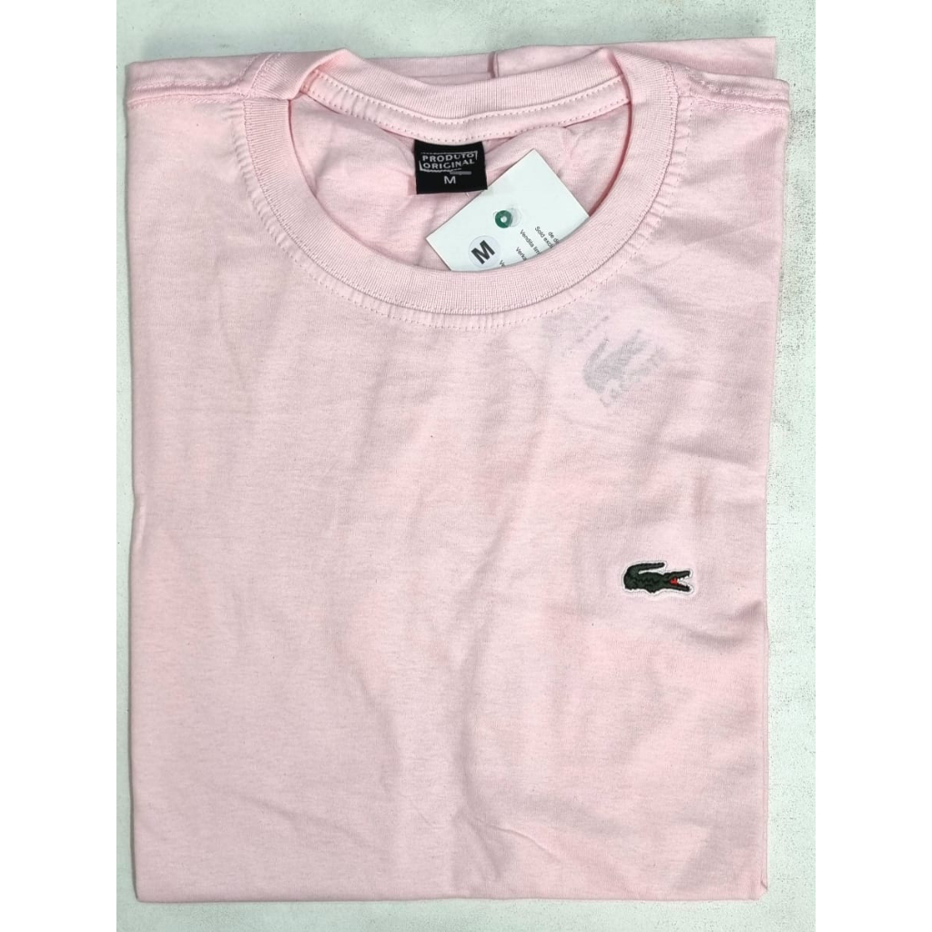 24,99 camiseta bordado tecido algodao super promocao 100% lacost