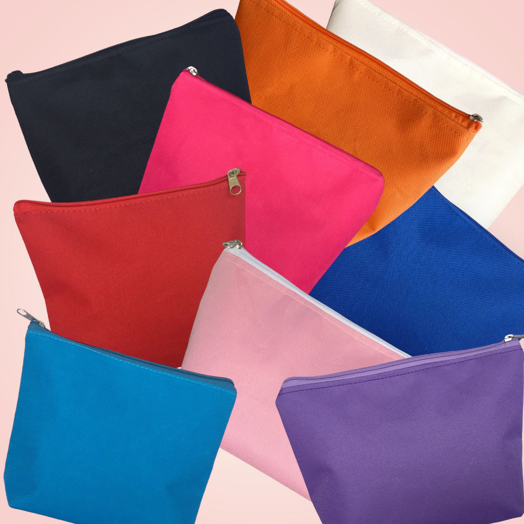 kit 5 Necessaire Feminina ou Masculina espaçosa forrada - viagem, porta maquiagem, lembrança festa