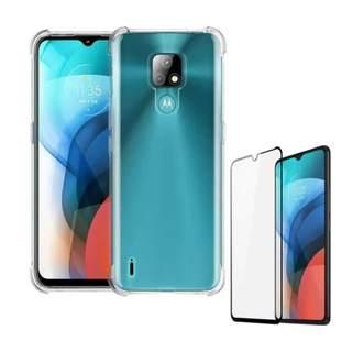 Kit Capa Capinha MOTO E7 XT-2095-1 / Tela 6.50 + Película de Vidro 3D