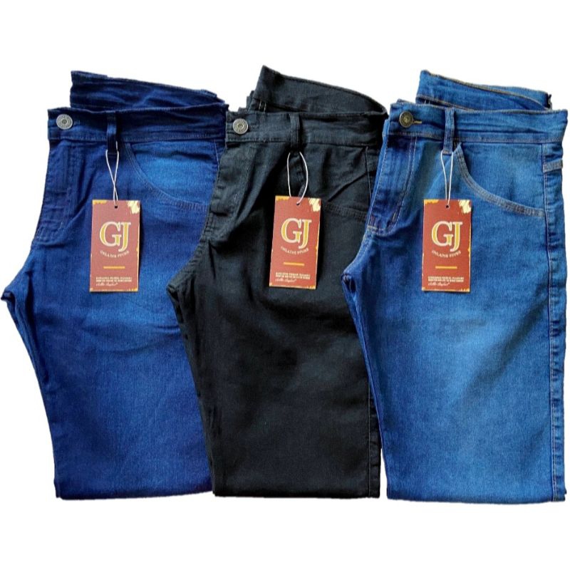 Kit 3 Calças Jeans Masculina Slim Original Elastano Lycra