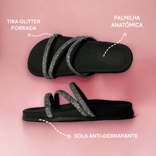 Sandália Papete Feminina Birken Rasteirinha Confortável