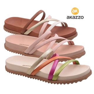 Sandalia Birken Papete Akazzo Original Tiras Coloridas Rasteirinha Feminina