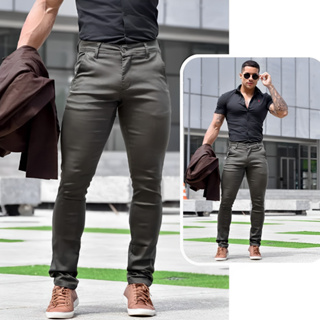 Calça Masculina Sport Fino Skinny Slim Sarja Brim Premium