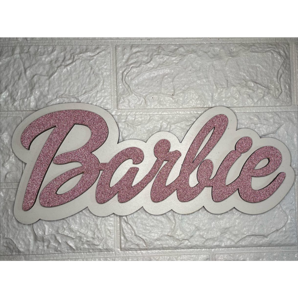 Placa letreiro NOME personalizável Barbie em MDF 3mm | Shopee Brasil