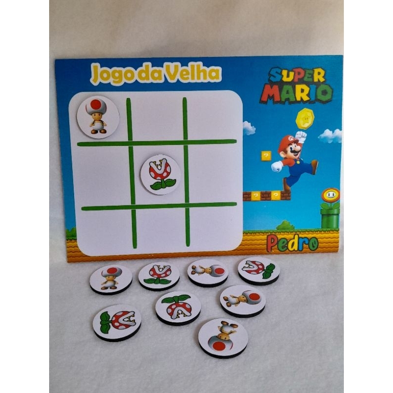 40 Unidades Jogo da Velha Super Mario Personalizado