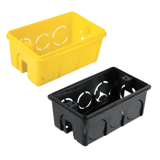 50 Caixa Caixinhas De Luz Amarela Para Tomada Interruptor 4x2 Reforçada - Promoção