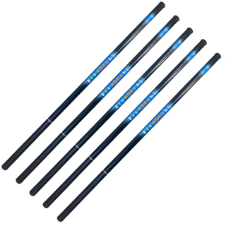 Kit com 05 Vara Telescópica De Pesca de mão Ultra Leve com 1,80m 2,40m 3,00m 3,60m em fibra de vidro e carbono Tilapias represas pesqueiro