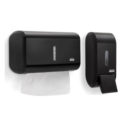 Kit Dispenser Toalheiro Papel Interfolha + Saboneteira Sabonete Líquido/Álcool Urban Compacto