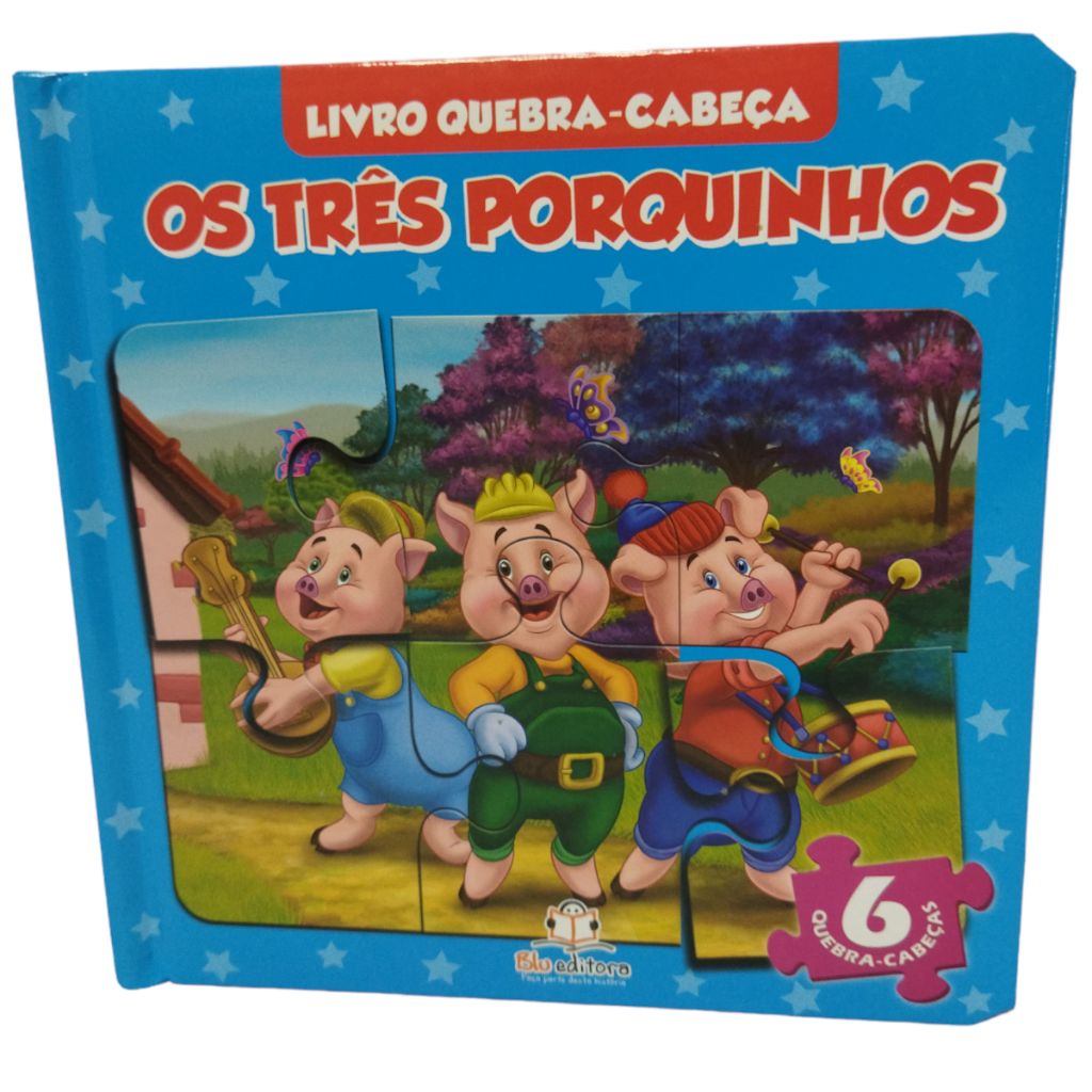 Cubos Quebra-Cabeças Os Três Porquinhos + História