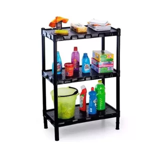 Estante Utilidades Plastica Com pezinhos 3 Prateleiras 75x55x25cm, ideal para cozinha, sapatos, livros, ferramentas, objetos, sala, mercearia, quitanda, mercadinho , bomboniere, depósito , estoque, arrumação, multiuso.