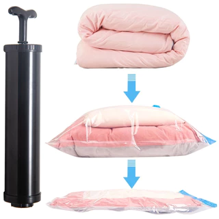 Kit 4 Saco À Vácuo G Viagem Roupa 70X110Cm + Bomba de vácuo