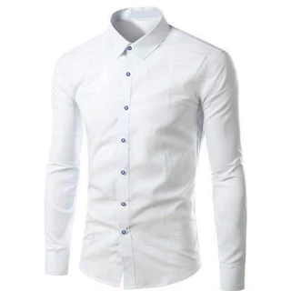 Camisa Social Manga Longa Slim Fit Tecido Não Amassa