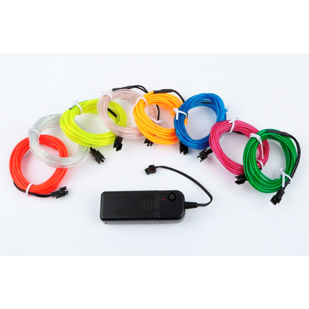 Kit Fio De Neon Luz 5m C/adaptador A Pilha 3v No Escuro** | Shopee Brasil