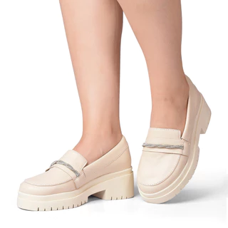Sapato Mocassim Feminino Oxford Tratorado Tendência