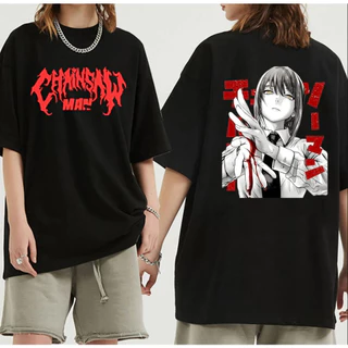 Camiseta Básica Algodão Unissex Moda Manga Curta Verão denji grafische Moda Anime Japonesa