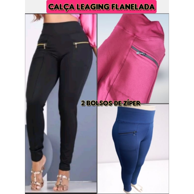 Calça Legging Montaria com Bolsos